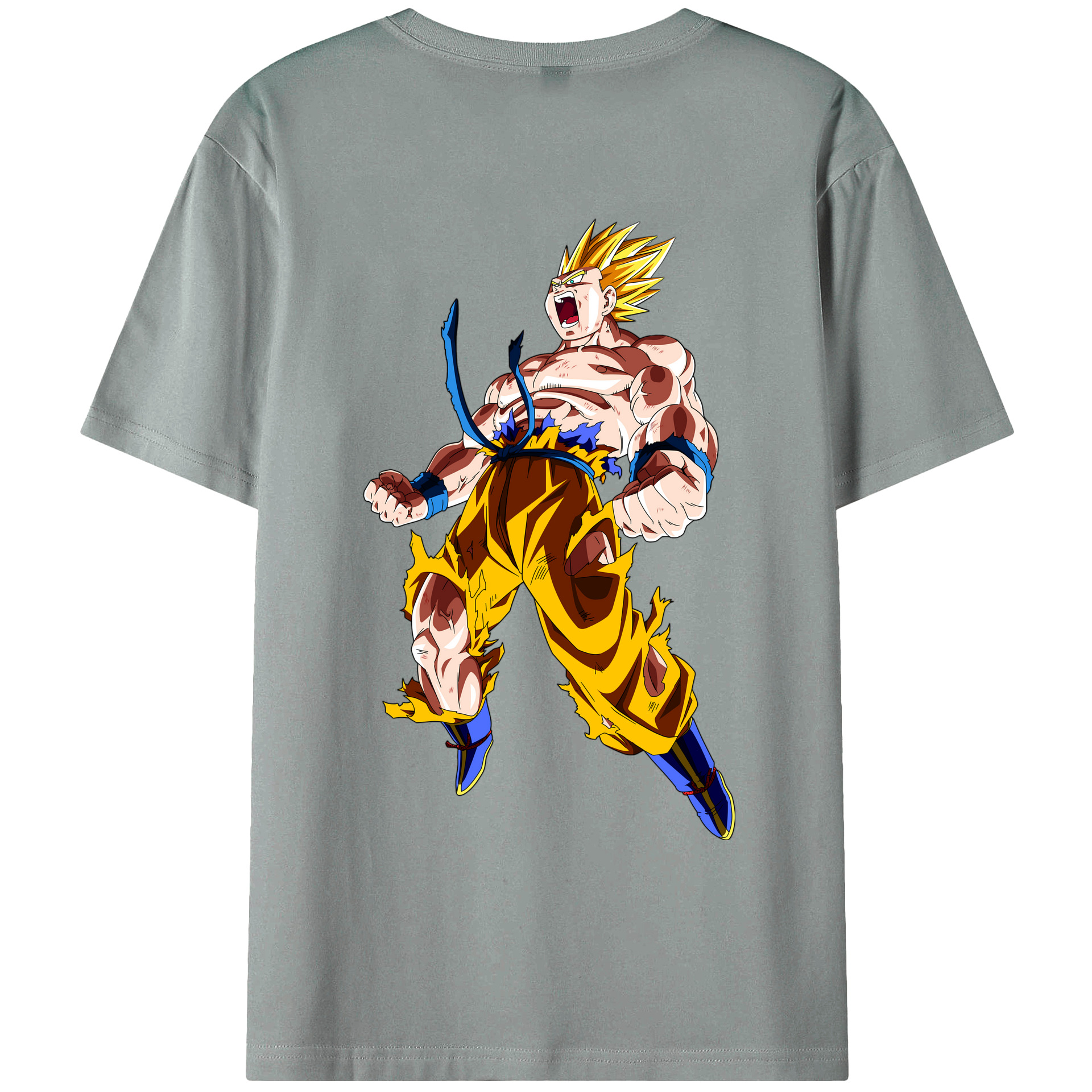 （画像用） ドラゴンボール 孫悟空（そん ごくう）Son Goku カカロット DRAGON BALL Kakarotto 綿100％ メンズ半袖Tシャツ（バックプリント） 通気性